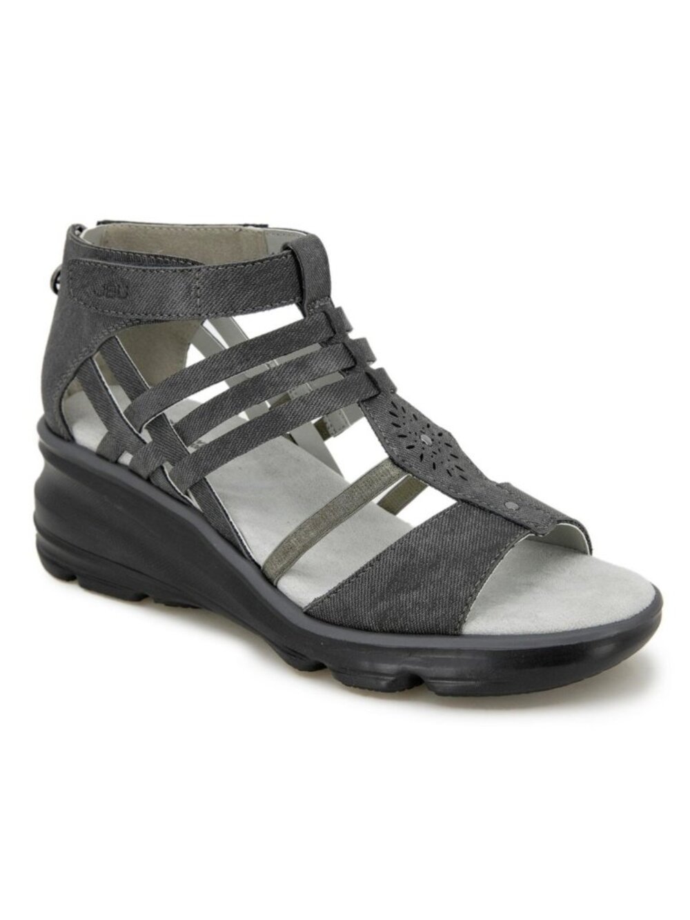 JBU By Jambu Womens Orchid Warm Casual Strappy Sandals Black Size 9M NWB